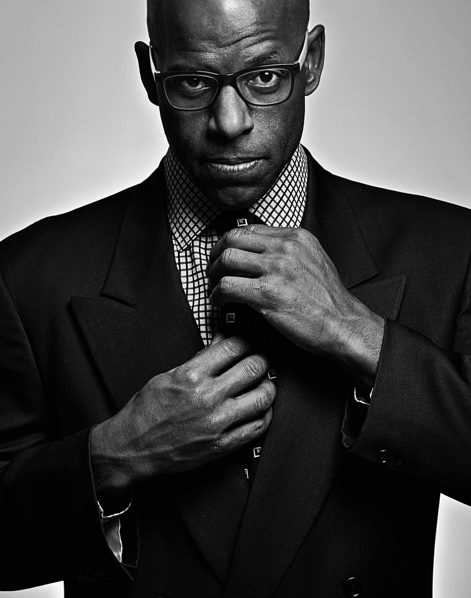 Black And White Portrait Of Man With Suit